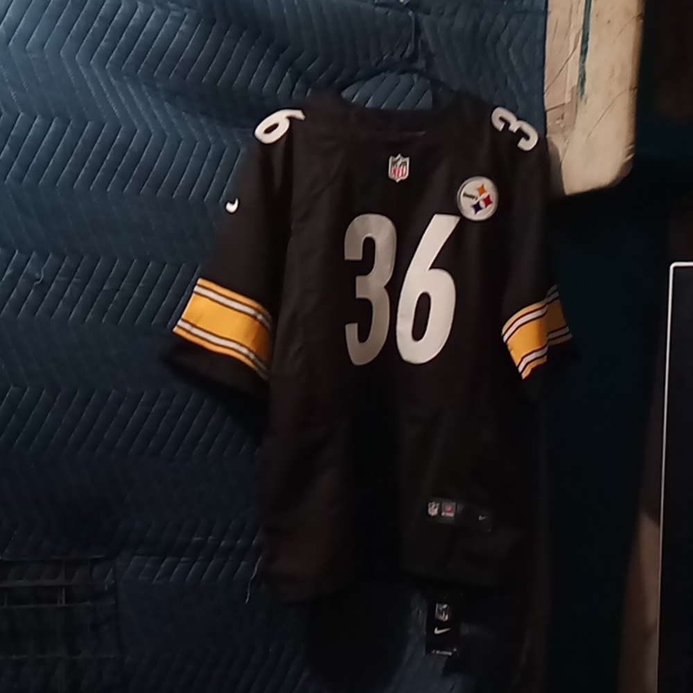 NFL Steelers jersey size 48 black gold white